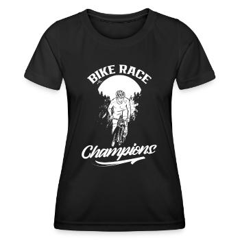 Radrennen Champions Fahrrad Radrennfahrer - Frauen Funktions-T-Shirt - Schwarz - Vorne - AI Model Female 172 light (172cm)