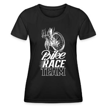 Radrennen Team Wettrennen Fahrrad Radrennfahrer - Frauen Funktions-T-Shirt - Schwarz - Vorne - AI Model Female 172 light (172cm)