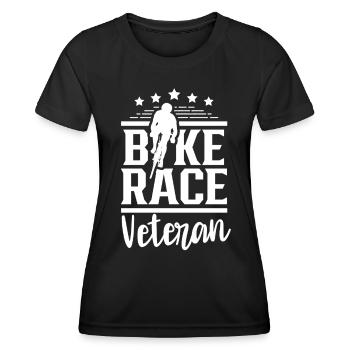 Cycling Veteran Bicycle Race Cyclist - Women's Functional T-Shirt - black - Front - AI Model Female 172 light (172cm)