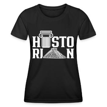 Historien Histoire Professeur d’histoire Histoire - T-shirt sport Femme - noir - Devant - AI Model Female 172 light (172cm)