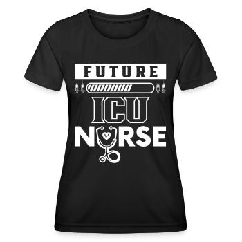 Future Intensive Care Nurse Training - Women's Functional T-Shirt - black - Front - AI Model Female 172 light (172cm)