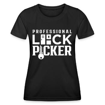 Professioneller Schlossknacker Lock Picker Knacken - Frauen Funktions-T-Shirt - Schwarz - Vorne - AI Model Female 172 light (172cm)
