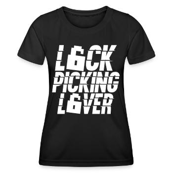 Lock Picking Liebhaber Knacken Schloss Knacker - Frauen Funktions-T-Shirt - Schwarz - Vorne - AI Model Female 172 light (172cm)