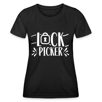 Schlossknacker Lock Picker Schloss Lock Picking - Frauen Funktions-T-Shirt - Schwarz - Vorne - AI Model Female 172 light (172cm)