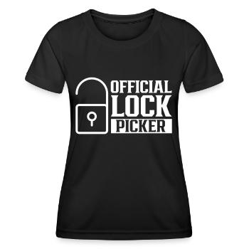 Official Lock Picker Lock Picker Lock - Women's Functional T-Shirt - black - Front - AI Model Female 172 light (172cm)