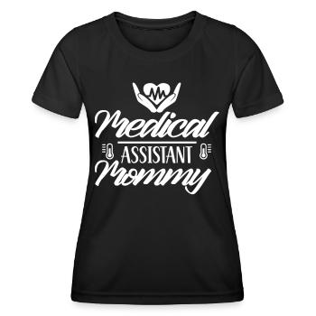Assistante médicale Mami Profession médicale - T-shirt sport Femme - noir - Devant - AI Model Female 172 light (172cm)