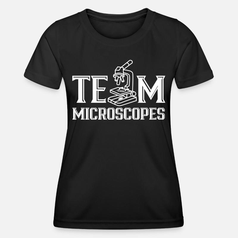Équipe Microscopes Microscopes Microscope Dictons - T-shirt sport Femme - noir
