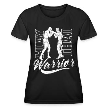 Muay Thai Warrior Fighter Fighting Martial Arts - Women's Functional T-Shirt - black - Front - AI Model Female 172 light (172cm)