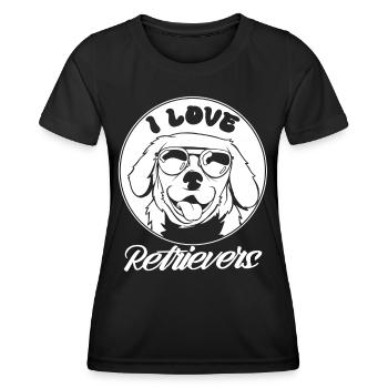J’adore Retriever Pet Retrievers Dog - T-shirt sport Femme - noir - Devant - AI Model Female 172 light (172cm)
