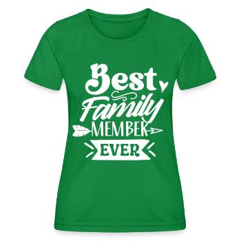 Das Beste Familienmitglied Aller Zeiten Familie - Frauen Funktions-T-Shirt - Kelly Green - Vorne - AI Model Female 172 dark (172cm)