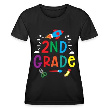 École secondaire Élèves de deuxième année Enseignants - T-shirt sport Femme - noir - Devant - AI Model Female 172 light (172cm)