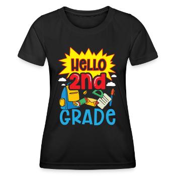 Allô 2ème classe Deuxième classe Deuxième année - T-shirt sport Femme - noir - Devant - AI Model Female 172 light (172cm)