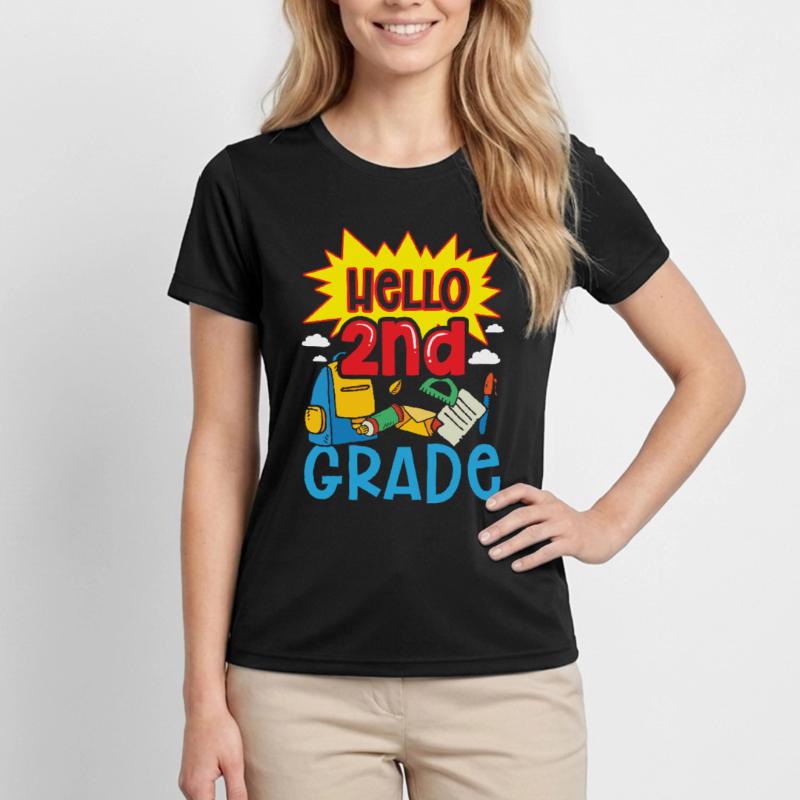 Hello 2nd Class Second Class Second Grader Women's Functional T-Shirt