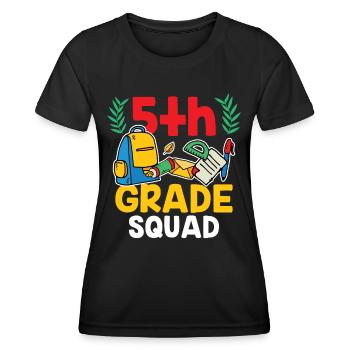 Équipe de 5 classes École de cinquième année - T-shirt sport Femme - noir - Devant - AI Model Female 172 light (172cm)