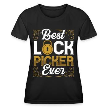 Der Beste Lock Picker Aller Zeiten Lock Picking - Frauen Funktions-T-Shirt - Schwarz - Vorne - AI Model Female 172 light (172cm)