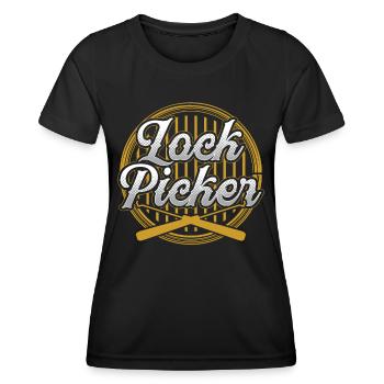 Schlossknacker Lock Picker Lock Picking Schloss - Frauen Funktions-T-Shirt - Schwarz - Vorne - AI Model Female 172 light (172cm)