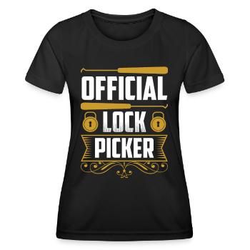 Official Lock Picker Lock Picker Lock - Women's Functional T-Shirt - black - Front - AI Model Female 172 light (172cm)