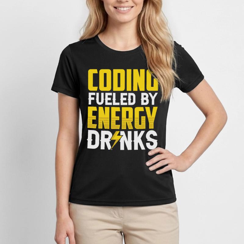 Programming with Energydrinks Coding Code Coder Women's Functional T-Shirt