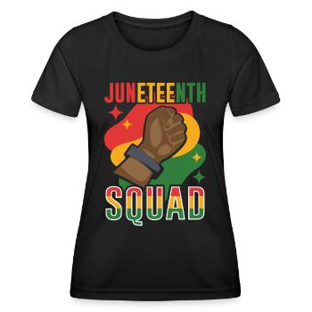 Juneteenth Team African American 1865 Black - Frauen Funktions-T-Shirt - Schwarz - Vorne - AI Model Female 172 light (172cm)