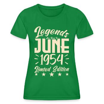 Geboren 1954 Geburtstagsgeschenk 1954. - Frauen Funktions-T-Shirt - Kelly Green - Vorne - AI Model Female 172 dark (172cm)