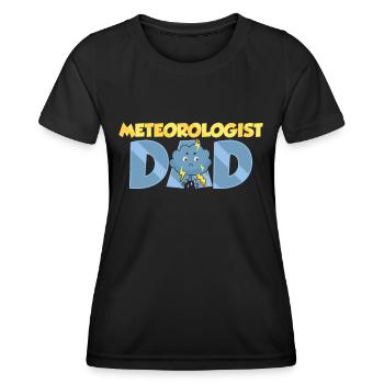 Meteorologe Papa Wettervorhersage Meteorologie - Frauen Funktions-T-Shirt - Schwarz - Vorne - AI Model Female 172 light (172cm)