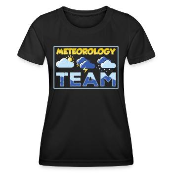 Team Meteorologie Meteorologe Wettervorhersage - Frauen Funktions-T-Shirt - Schwarz - Vorne - AI Model Female 172 light (172cm)