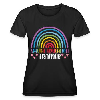 Formateur en éducation spécialisée Enseignant Éducation spécialisée - T-shirt sport Femme - noir - Devant - AI Model Female 172 light (172cm)