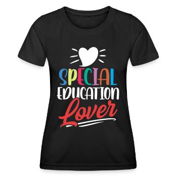 Amoureux de l’éducation spécialisée Enseignants en éducation spécialisée - T-shirt sport Femme - noir - Devant - AI Model Female 172 light (172cm)
