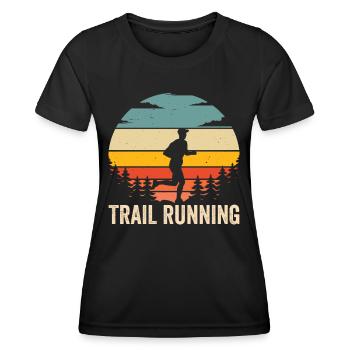 Course en sentier Coureur Course en sentier Course en sentier - T-shirt sport Femme - noir - Devant - AI Model Female 172 light (172cm)