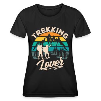 Trekking Lovers Randonneurs - T-shirt sport Femme - noir - Devant - AI Model Female 172 light (172cm)