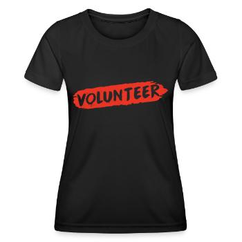 Volontariat volontaire - T-shirt sport Femme - noir - Devant - AI Model Female 172 light (172cm)