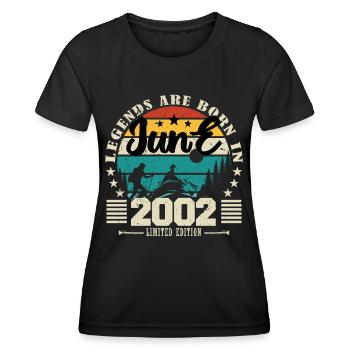 Juni 2002. Geburtstagsgeschenk Juni 2002. Juni. - Frauen Funktions-T-Shirt - Schwarz - Vorne - AI Model Female 172 light (172cm)