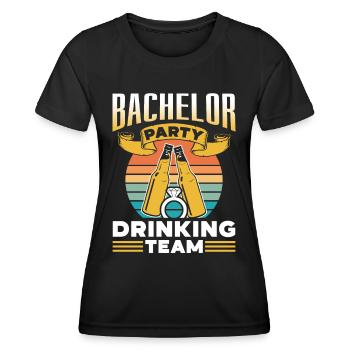 Bachelor Party Drinking Team Drinking Team Bride - Women's Functional T-Shirt - black - Front - AI Model Female 172 light (172cm)