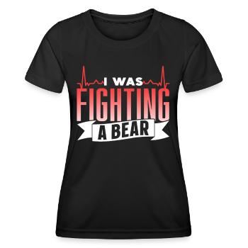 Ich Habe Mit Einem Bären Gekämpft Erholung Patient - Frauen Funktions-T-Shirt - Schwarz - Vorne - AI Model Female 172 light (172cm)