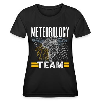 Team Meteorologie Meteorologe Wettervorhersage - Frauen Funktions-T-Shirt - Schwarz - Vorne - AI Model Female 172 light (172cm)
