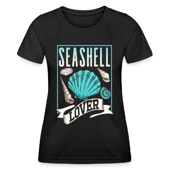 Amoureux des coquillages Collecteurs de coquillages Collecte de coquillages - T-shirt sport Femme - noir - Devant - AI Model Female 172 light (172cm)