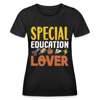 Amoureux de l’éducation spécialisée Enseignants en éducation spécialisée - T-shirt sport Femme - noir - Devant - AI Model Female 172 light (172cm)