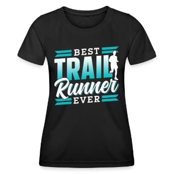 Meilleur coureur de trail de tous les temps Trail Run - T-shirt sport Femme - noir - Devant - AI Model Female 172 light (172cm)