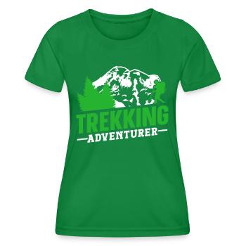 Trekking Aventurier Randonnée Randonneurs - T-shirt sport Femme - vert - Devant - AI Model Female 172 dark (172cm)