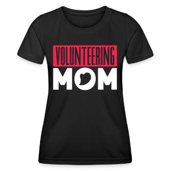 Bénévole mère Profession Bénévole Bénévole - T-shirt sport Femme - noir - Devant - AI Model Female 172 light (172cm)