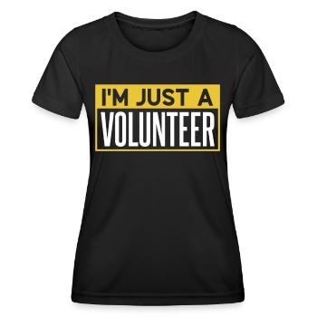 Je ne suis qu’un bénévole - T-shirt sport Femme - noir - Devant - AI Model Female 172 light (172cm)