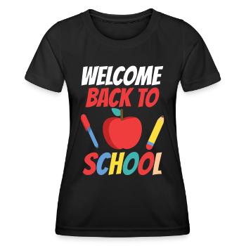 Welcome back to school Teachers Back to school - Women's Functional T-Shirt - black - Front - AI Model Female 172 light (172cm)