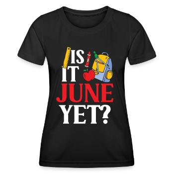 C’est déjà juin Rentrée Rentrée Rentrée - T-shirt sport Femme - noir - Devant - AI Model Female 172 light (172cm)