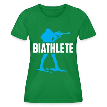 Biathlète Sport Biathlon Biathlons Biathlète - T-shirt sport Femme - vert - Devant - AI Model Female 172 dark (172cm)