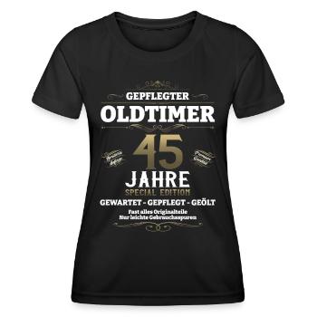 45. Geburtstag Mann Oldtimer Jahrgang 1978 - Frauen Funktions-T-Shirt - Schwarz - Vorne - AI Model Female 172 light (172cm)