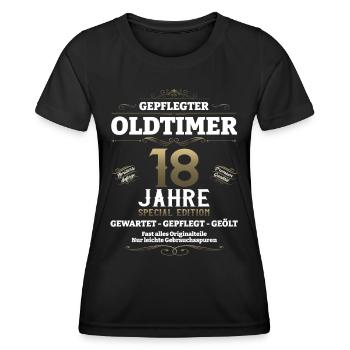 18. Geburtstag Mann Oldtimer Jahrgang 2005 - Frauen Funktions-T-Shirt - Schwarz - Vorne - AI Model Female 172 light (172cm)