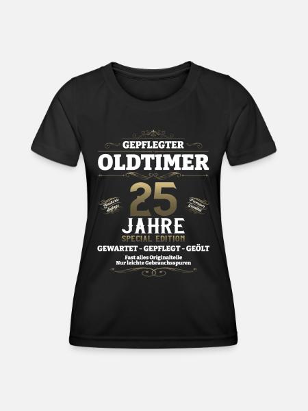 25. Geburtstag Mann Oldtimer Jahrgang 1998 - Frauen Funktions-T-Shirt - Schwarz