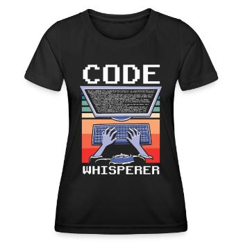 Code Whisperer Programmer Coding Coder - Women's Functional T-Shirt - black - Front - AI Model Female 172 light (172cm)