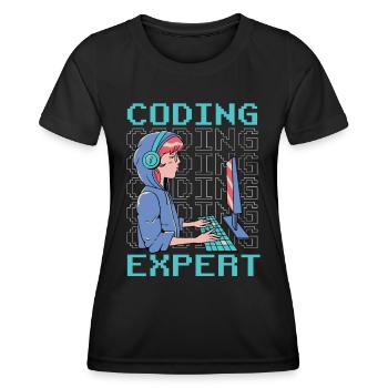 Coding Expert Programming Coder Programmer - Women's Functional T-Shirt - black - Front - AI Model Female 172 light (172cm)