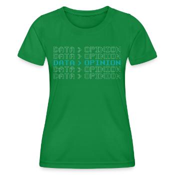 Data > Opinion Code Coder Coding Programmers - Women's Functional T-Shirt - kelly green - Front - AI Model Female 172 dark (172cm)